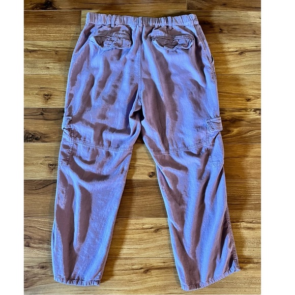 Anthropologie Pilcro Linen Cargo Pants Large - Picture 3 of 15